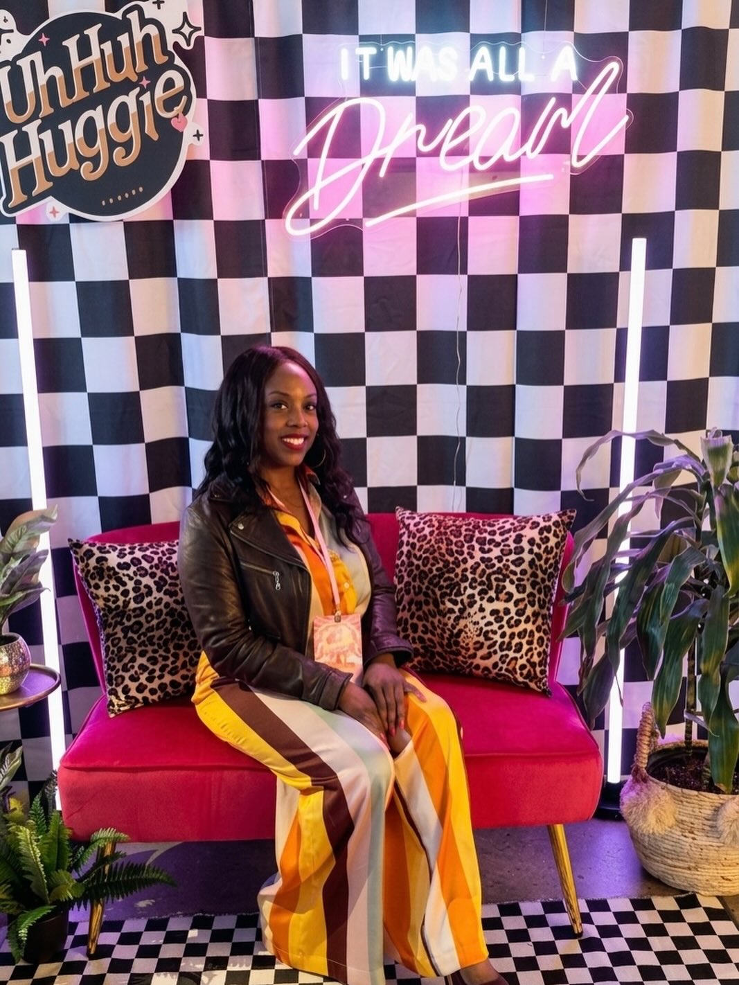 Wearing the FE Noel x Target striped two-piece set layered with my leather moto  because DREAM BIG energy requires a dream big outfit. Thank you @dreamwherld for having me! #newfsofinstagram #style