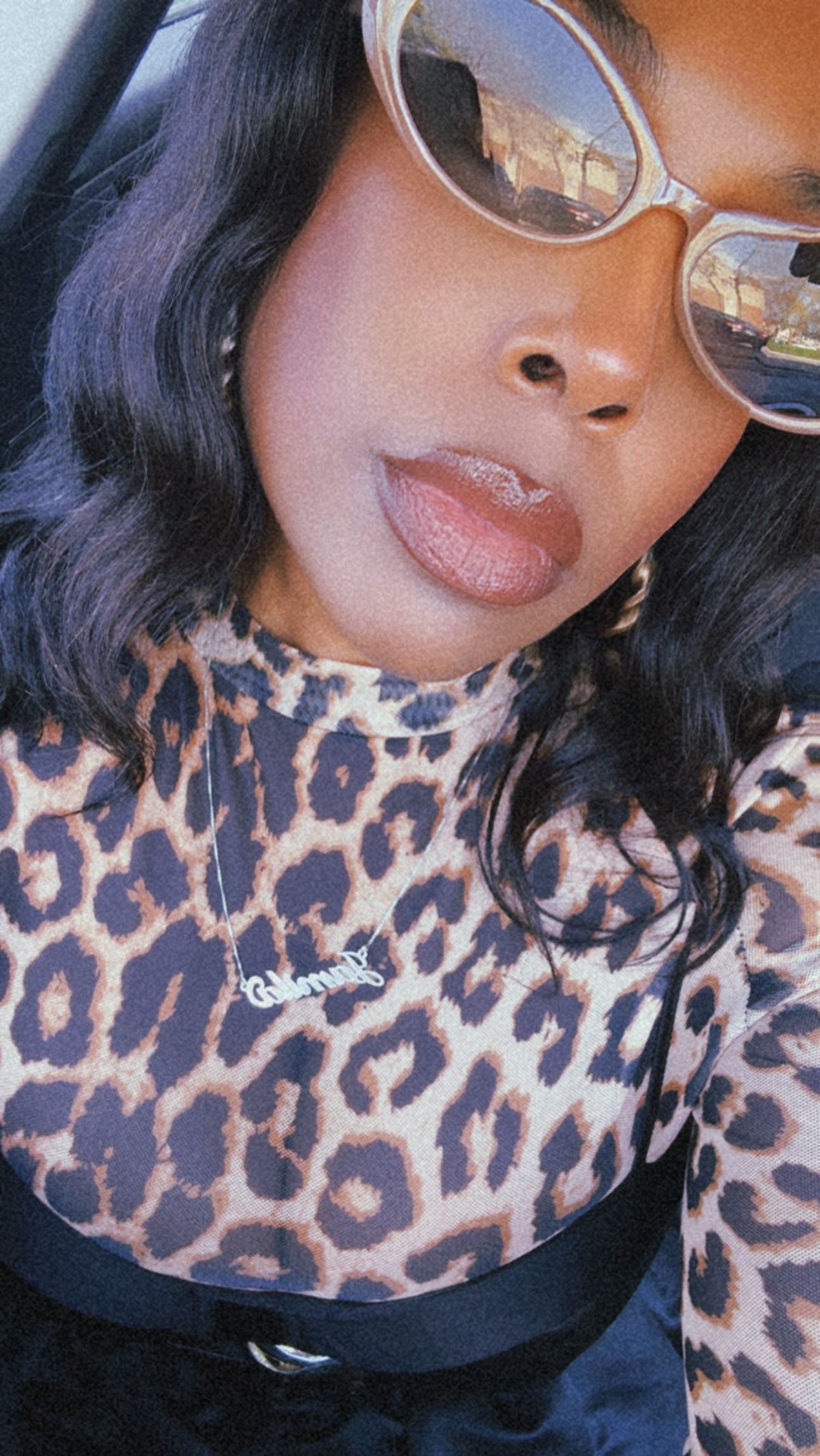 Outfit check because Detroit had the NERVE to give us this sky today…Leopard top, black midi, and my little bag just living her best life. #fashionstyledetroit #outfitcheck #ootd