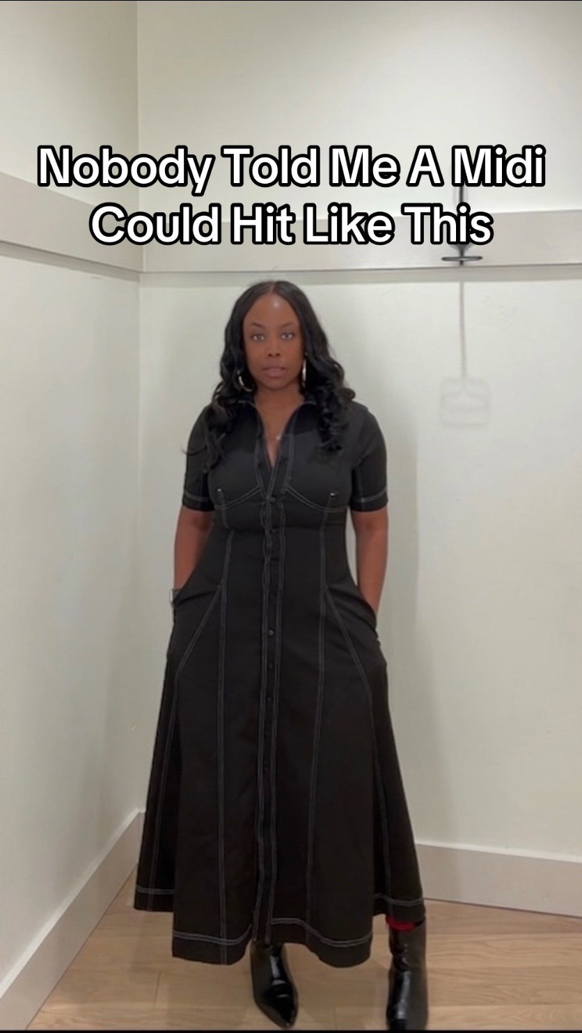 No one is going to hype up petite girls like I will so let me do my job bestie. Because baby…I used to think midi dresses were just not built for girls like us. Too long, too much fabric, too overwhelming, I was convinced  it would be too much on my small frame. And then THIS dress showed up and completely changed my life. The seaming does the work, the pleats give the movement, and the leopard booties just completed the look. And the pop of color of part of my personal style. 
.
#fashionstyledetroit #PetiteFashion #MidiDress #ShortGirlFashion #anthropologie